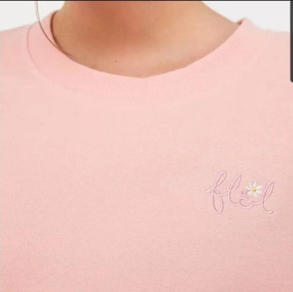 For Love & Lemons Alex Logo Embroidered Sweatshirt NWT - Picture 2 of 6